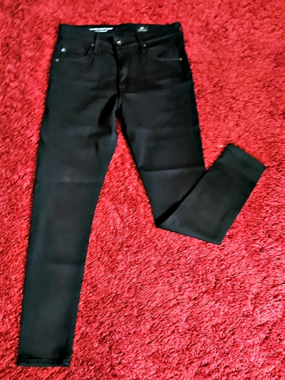 AG Adriano Goldschmied The Farrah Skinny Ankle Women's Black Jeans - Picture 1 of 3